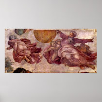 Michelangelo - Divorce of light and darkness Posters