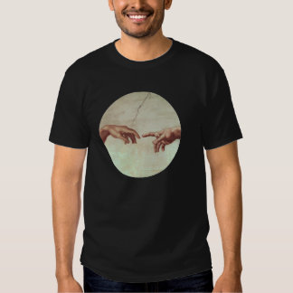 michelangelo hands t shirt