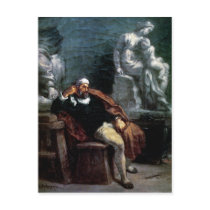 Michelangelo  in his Studio Postcard