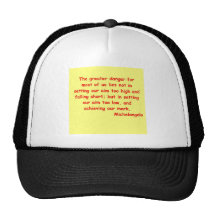 michelangelo quote mesh hat