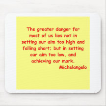 michelangelo quote mousepad