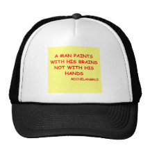 michelangelo quote trucker hat