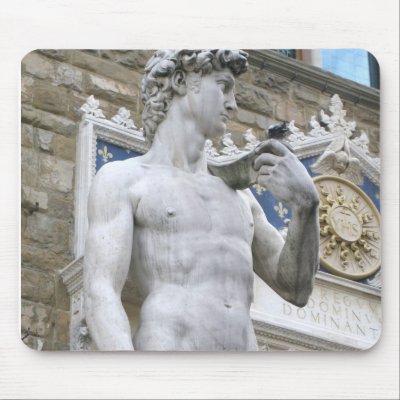 Michelangelo's David, Florence Italy mousepad by gothicarts