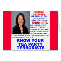 Michele Bachmann, Tea Party Terrorist Card