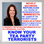 Michele Bachmann Tea Party Terrorist Poster