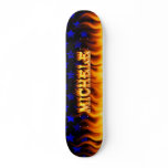 Michele skateboard fire and flames design.