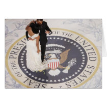 Michelle and Barack Obama Greeting Card