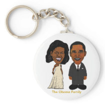 Michelle & Barack Obama keychain