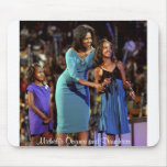 Michelle Obama and Daughters Mouse Mat