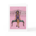 MICHELLE OBAMA BREAST CANCER AWARENESS GREETING CARD
