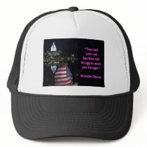 Michelle Obama inspiration quote hats by Obama_Change_Quote Michelle Obama inspiration quote hats