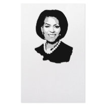 Michelle Obama outline Customized Stationery