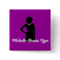 Michelle Obama Type button, Amethyst Purple