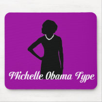 Michelle Obama Type Mousepad, Amethyst Purple by MizzBella Michelle Obama Type Mousepad, Amethyst Purple