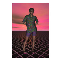 Michelle on a Grid Print