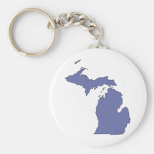 Michigan: A BLUE State Keychain