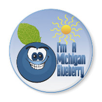Michigan Blueberry Fridge Magnets