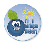 Michigan Blueberry Fridge Magnets