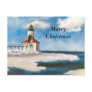 Michigan City Light Merry Christmas Postcard