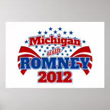 Michigan con Romney 2012 Posters