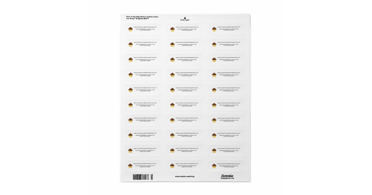 Michigan Cottage Food Law Label Zazzle