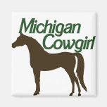 Michigan Cowgirl Fridge Magnets