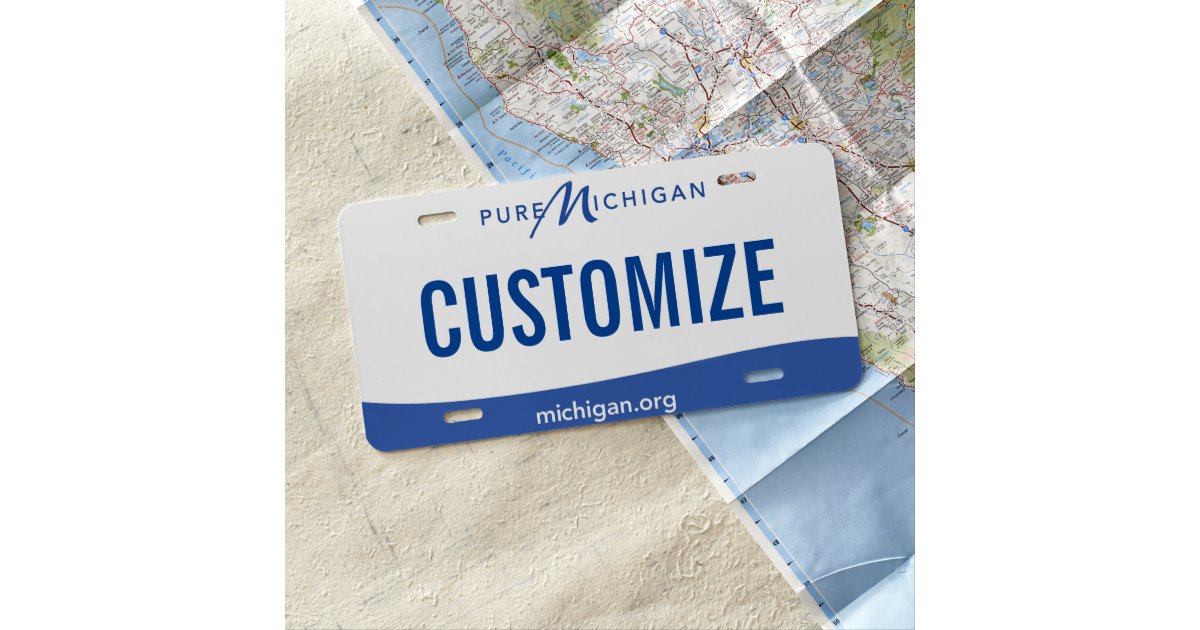 Michigan Custom License Plate Zazzle