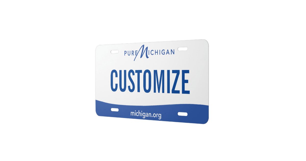 Michigan Custom License Plate Zazzle