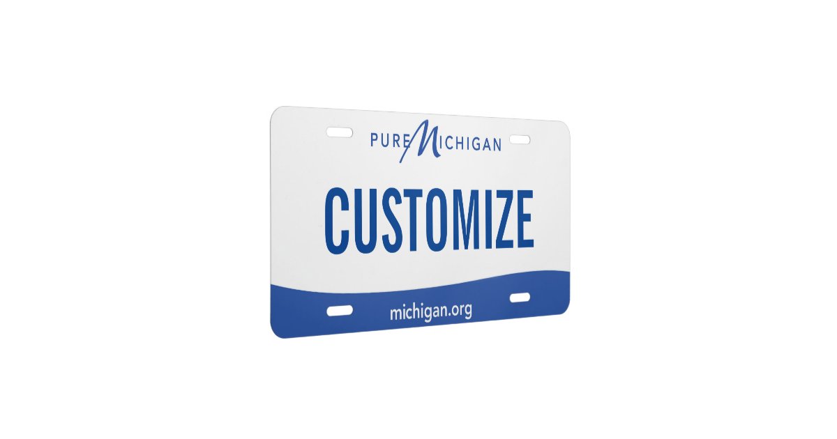 Michigan Custom License Plate Zazzle