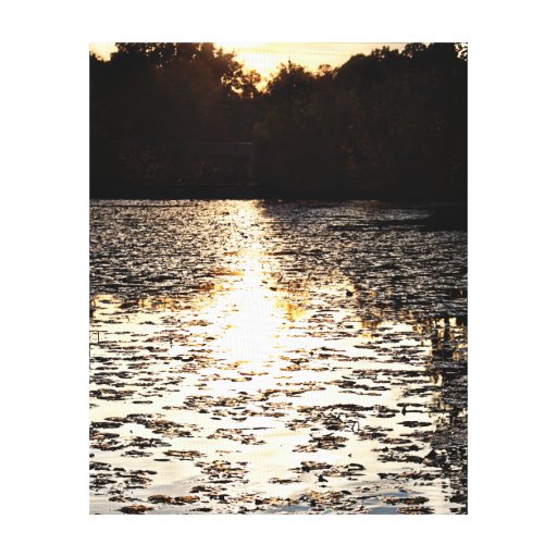 Michigan Fall Sunset on the River Art Canvas Canvas Prints