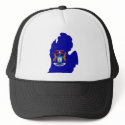 Michigan Flag Map hats