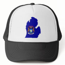 Michigan Flag Map hats