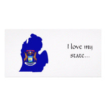 Michigan Flag Map photo cards by usaflags Michigan Flag Map photo cards
