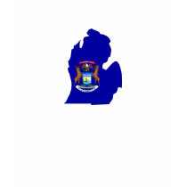 Michigan Flag Map t-shirts