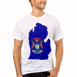 michigan, flag, map, michigan flag map, michigan