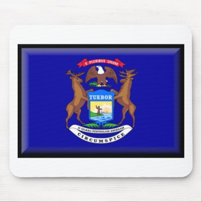 Michigan Flag Mouse Mat by jacinto888