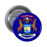 Michigan Flag Pinback Button
