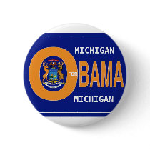 MICHIGAN FOR OBAMA Button by elfyboy MICHIGAN FOR OBAMA Button