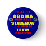 Michigan for Obama Stabenow Levin Buttons