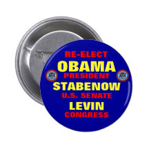 Michigan for Obama Stabenow Levin Buttons
