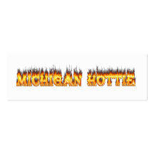 Michigan hottie fire and flames business card