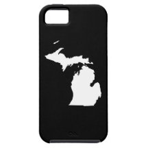 Michigan in White and Black iPhone 5 Case