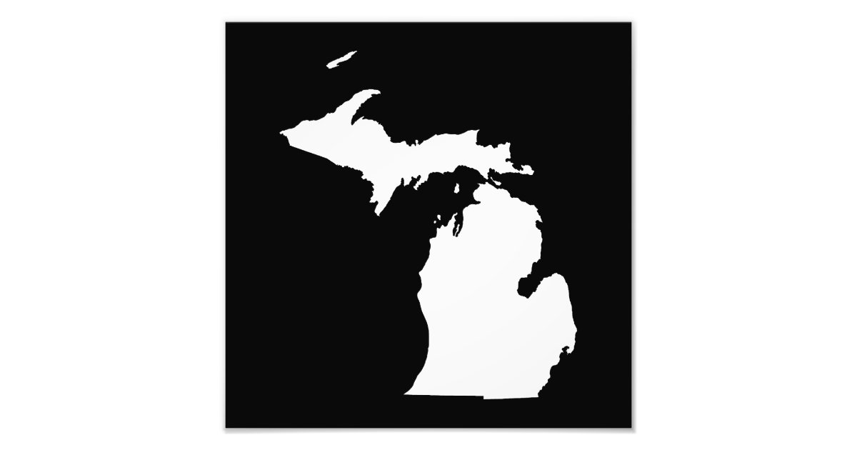 Michigan in White and Black Photo Print | Zazzle
