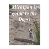 Michigan is going to the Dogs! postcards