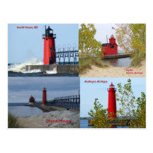 Michigan Lighthouses Postcards