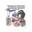 Michigan Military Families Benefit stickers