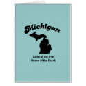 Michigan Motto- Land of the free Home of the Buick cards by Shirtuosity Michigan Motto- Land of the free Home of the Buick cards