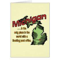 Michigan Motto ~ Worlds Only Floating Post Office Card