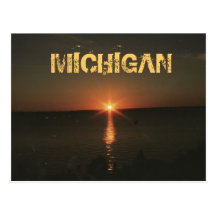 MICHIGAN NIGHT POSTCARD