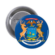 Michigan  Official State Flag buttons